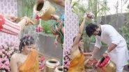 Allu Sirish-Nayanika Reddy Pre-Wedding Festivities: Bride-To-Be Shares Inside Glimpses With Allu Arjun and Sneha Reddy From Her Mangalasnanam (Watch Video)