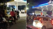 Don&rsquo;t Panic! Petrol Shortage and Price Rise Fake Rumours Lead to Long Lines on Fuel Pumps, Videos Go Viral