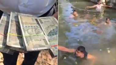 Surat: Family Accidentally Throws INR 2 Lakh Cash Into Canal During Puja Ritual, Fire Brigade Saves the Day (Watch Videos)