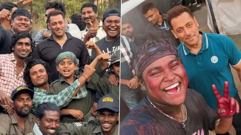 Salman Khan Seen Smiling on &lsquo;Battle of Galwan&rsquo; Sets As Father Salim Khan Recovers From Hospitalisation (View Posts)
