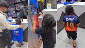 social-viral-'I Want the Virat Kohli One!, Heartwarming Video of Little Boy Choosing RCB Jersey Over India Colours Wins Internet