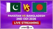 Pakistan vs Bangladesh Live Streaming Online and Free Telecast, 2nd ODI 2026