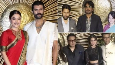 Rashmika Mandanna and Vijay Deverakonda Grand Wedding Reception: Chiranjeevi, Nagarjuna, Kriti Sanon, Karan Johar Attend Function