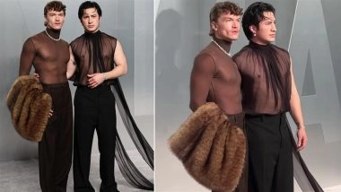 Vanity Fair Oscar Party 2026: ‘Heated Rivalry’ Stars Connor Storrie and Hudson Williams Twin in Sheer Outfits for Their Red Carpet Debut (See Pics and Watch Video)