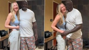 social-viral-Shaquille O’Neal Kissing Ekaterina Lisina Video: NBA Legend Shaq Kisses 6-Foot-9 Model, Clip Goes Viral