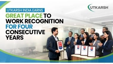 Utkarsh India Earns Great Place To Work Recognition for Four Consecutive Years