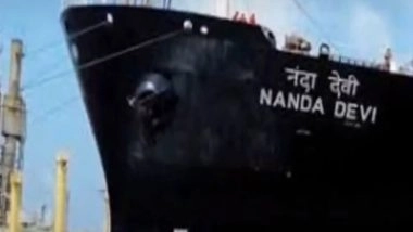 Indian-Flagged LPG Tanker ‘Nanda Devi’ Nears Kandla Port via Strait of Hormuz, Bringing Relief Amid Fuel Supply Concerns (Watch Video)