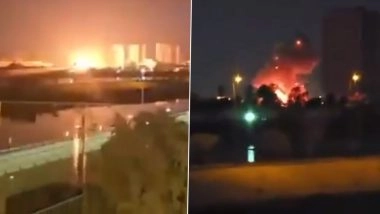 Deadly Air Raid in Baghdad: Multiple Explosions Kill 4 Near US Embassy, Iran-Backed Group Targeted (Watch Video)