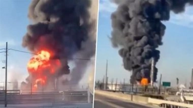 Valero Refinery Explosion: Shelter-in-Place Order Issued in Port Arthur After Loud Bang, Video Shows Plumes of Black Smoke