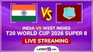 India vs West Indies Live Streaming and Free Telecast, T20 World Cup 2026 Super 8 Match