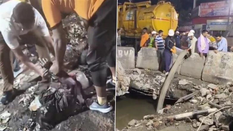 Bareilly Horror: Youth Falls Into Open Sewer Near Satellite Bus Stand, Body Recovered After 30-Hour Search (Watch Video)