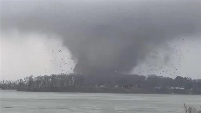 Tornado in Michigan: Video Shows Debris Flying As Strong Tornado Strikes Three Rivers in US