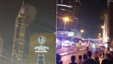 US-Israel vs Iran War: Debris From Aerial Interception Falls on Vehicle in Dubai's Al Barsha Area, Pakistani Driver Killed (Watch Video)