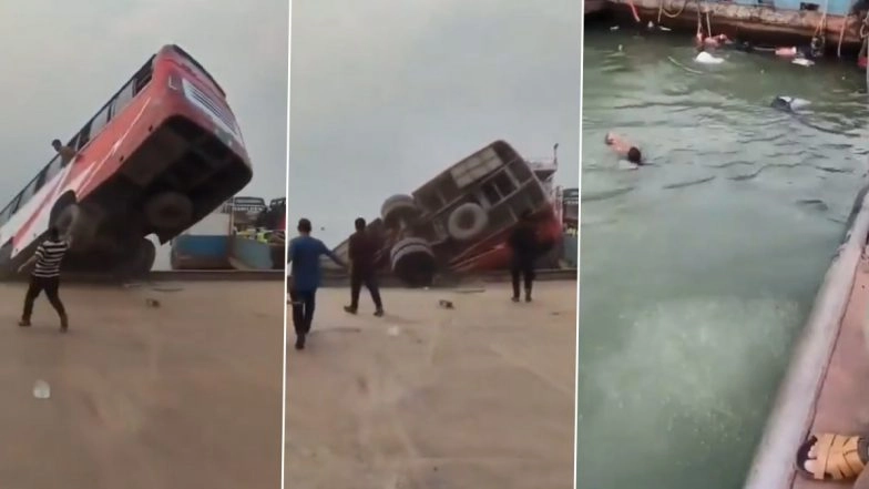 Bangladesh Bus Tragedy: 23 Dead As Bus Falls Into Padma River in Daulatdia; Scary Video of Accident Surfaces