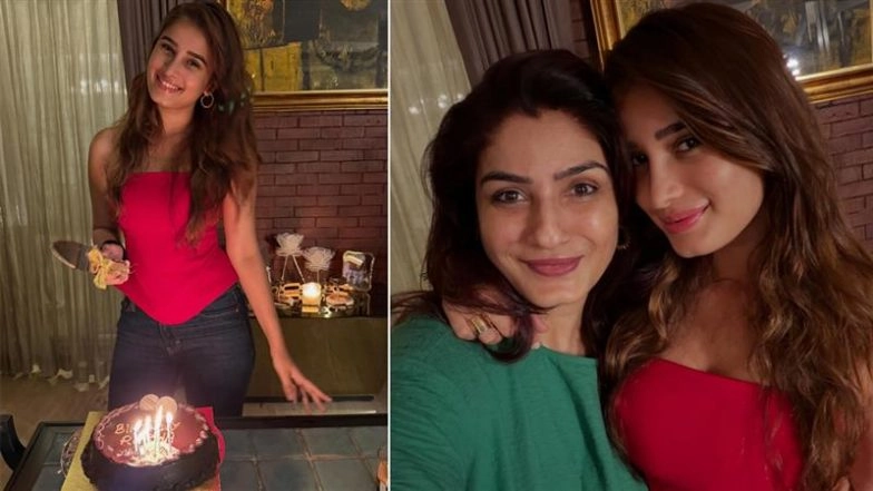 Rasha Thadani Turns 21: Raveena Tandon Pens Heartfelt Birthday Note for Her ‘Pudding’, Shares Pictures From Cake-Cutting (View Post)