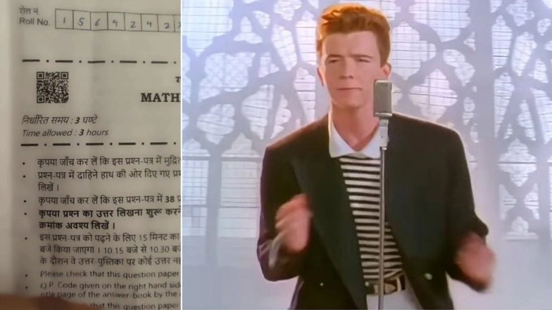 CBSE Class 12 Maths Question Paper QR Code Reportedly Takes Candidates To &lsquo;Rickroll&rsquo; Prank Video, Netizens React With Funny Memes