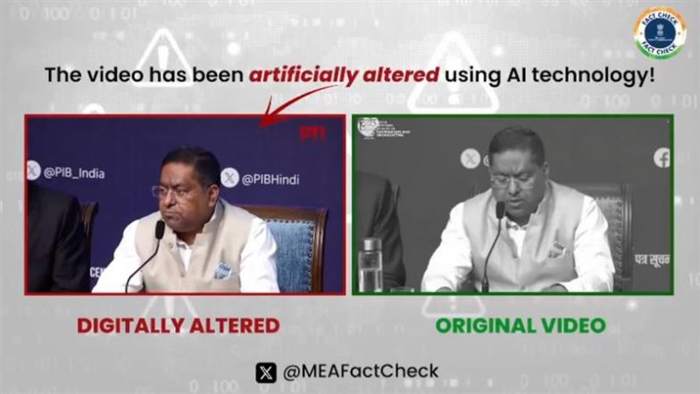 India Said ‘Iran Will Get Harsher Reply Than Pakistan’ After Hormuz Strait Tanker Attacks? MEA Fact Check Debunks AI Generated Video