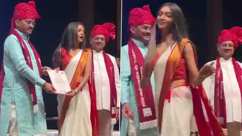 ‘Beizzati Kar Ke Izzat Dene Ka Shukriya’: Haridev Joshi University Student Protests Degree Distribution Policy During Convocation in Presence of Deputy CM Prem Chand Bairwa (Watch Videos)