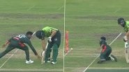 Salman Ali Agha Run Out Video: Pakistan Batter Controversially Dismissed in PAK vs BAN 2nd ODI 2026