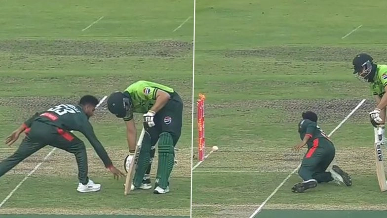 Salman Ali Agha Run Out Video: Pakistan Batter Controversially Dismissed in PAK vs BAN 2nd ODI 2026