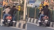 Flower Theft in Dehradun: Men Caught on Camera Stealing Seasonal Flowers Planted for City Beautification on Sahastradhara Road, Video Surfaces