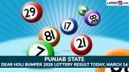 Punjab State Dear Holi Bumper 2026 Lottery Result Today, March 14: Live Streaming, List of Winners