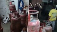 LPG Cylinders Stored Illegally in Hapur, Uttar Pradesh Police Take Action and Register FIR (Watch Video)