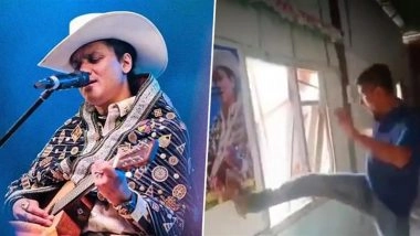 Assam Congress Worker Kicks Zubeen Garg&rsquo;s Portrait, Vandalises Party Office in Bijni Amid Internal Rift (Watch Video)