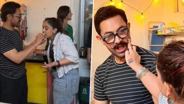 Ira Khan Puts Cake on Dad Aamir Khan’s Face: 'Now It’s a Real Birthday Party' (Watch Video)