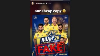 Did AB de Villiers Call CSK’s Roar 26 Event ‘Our Cheap Copy’? Here’s the Fact Check