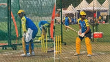 MS Dhoni, Captain Ruturaj Gaikwad Hit Nets at CSK&rsquo;s IPL 2026 Pre-Season Camp (Watch Video)