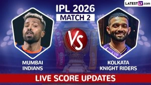 sports-MI Win By 6 Wickets | Mumbai Indians vs Kolkata Knight Riders, Highlights, IPL 2026 Match 2: Rohit Sharma, Ryan Rickelton Fifites Help Franchise Pull Off Highest Run-Chase