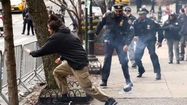 Gracie Mansion Bomb Attack: 2 Arrested After Ignited Devices Thrown Near Zohran Mamdani Residence, Conservative Activist Jake Lang Claims &lsquo;Assassination Attempt&rsquo; During Anti-Muslim Protest (Watch Video)