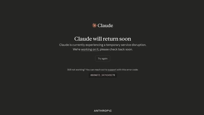 Claude Down: Anthropic AI enfrenta interrupção conforme usuários relatam erros de login e interrupções de API