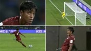 Manisha Kalyan Goal Video: Watch India Women Sensation Score From Thunderous Free Kick During IND-W vs TPE-W AFC Women's Asian Cup 2026
