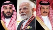 Middle East Conflict: PM Narendra Modi Dials Saudi Arabia&rsquo;s Crown Prince, Bahrain King; Condemns Attacks and Discusses Safety of Indian Diaspora
