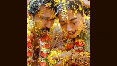 Rashmika Mandanna and Vijay Deverakonda Play Holi During Haldi Ceremony (See Pics)