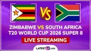 Zimbabwe vs South Africa Live Streaming and Free Telecast, T20 World Cup 2026 Super 8 Match