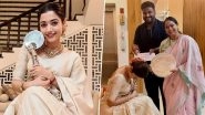 Rashmika Mandanna Flaunts Her Gaddar Film Awards 2026 Best Actress Trophy for &lsquo;The Girlfriend&rsquo;, Poses With Mother-in-Law Madhavi Deverakonda (See Pics)