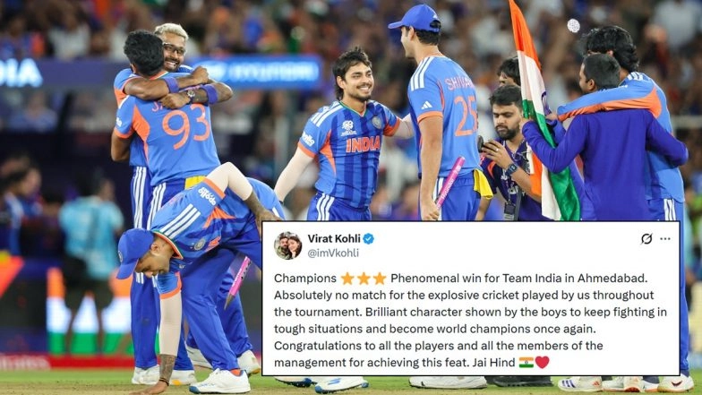 Virat Kohli Reacts After India Win ICC T20 World Cup 2026 Final