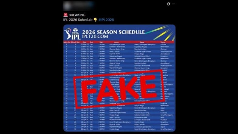 IPL 2026 Schedule Released? Here's the Fact Check