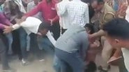 Gas Cylinder Chaos in Gorakhpur: Youth Knocked to Ground, Thrashed During Queue Fight Amid LPG Shortage Tension; Video Goes Viral
