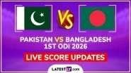 Pakistan vs Bangladesh Live Score Updates, 1st ODI 2026