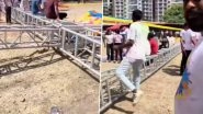Royal Palms Pune Accident: Steel Beam Collapse During Holi Celebration, Injures 4 in Mundhwa (Watch Video) Royal Palms Pune Accident: Steel Beam Collapse During Holi Celebration, Injures 4 in Mundhwa (Watch Video)