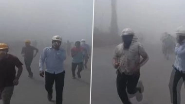 Palghar: Oleum Gas Leak at Bhageria Chemicals After Fire, Residents Report Breathing Issues and Eye Irritation (Watch Video)