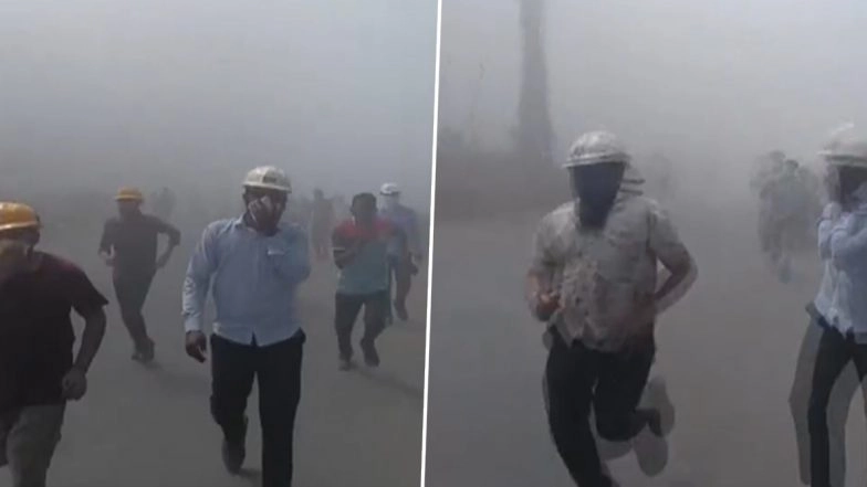 Palghar: Oleum Gas Leak at Bhageria Chemicals After Fire, Residents Report Breathing Issues and Eye Irritation (Watch Video)