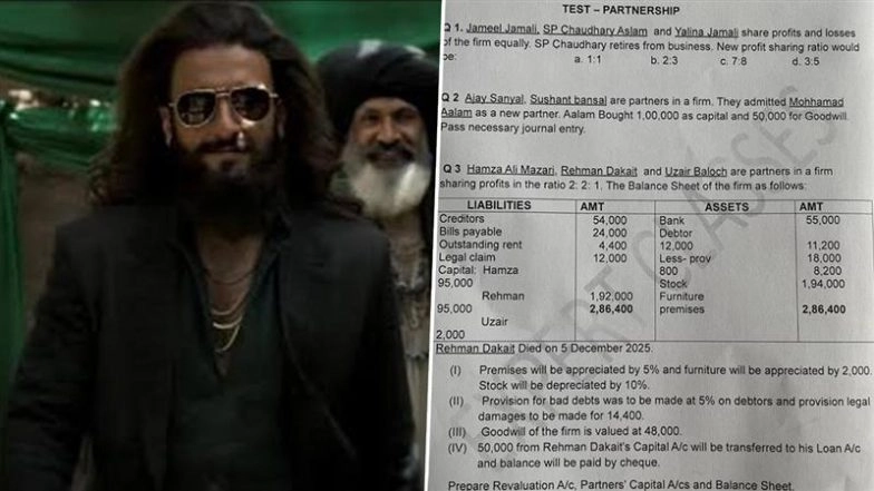 &lsquo;Dhurandhar&rsquo; Characters Hamza Ali Mazari, Uzair Baloch Appear in Accounts Question Paper; Netizens React, Hail Professor&rsquo;s &lsquo;Peak Detailing&rsquo;