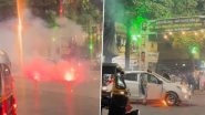 ICC T20 World Cup 2026 Victory Celebration Turns Scary: Car Runs Over Lit Firecrackers in Thane, Flames Seen Under Vehicle (Watch Videos)