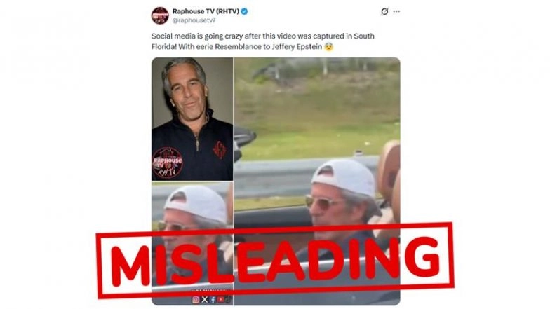 Jeffrey Epstein Is Alive and Was Spotted Driving Convertible Car in Florida? Here’s Fact Check of the Viral Video