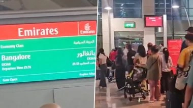 Dubai Airport Resumes Operations: Emirates Flights From Dubai to Bengaluru Depart Tonight Amid Limited Reopening at DXB and DWC (Watch Video)